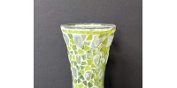 Vase flûte en mosaïque faite à la main